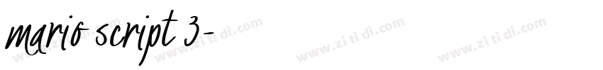mario script 3字体转换